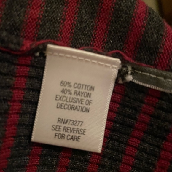 Vera wang large button up striped sweater - Picture 3 of 12